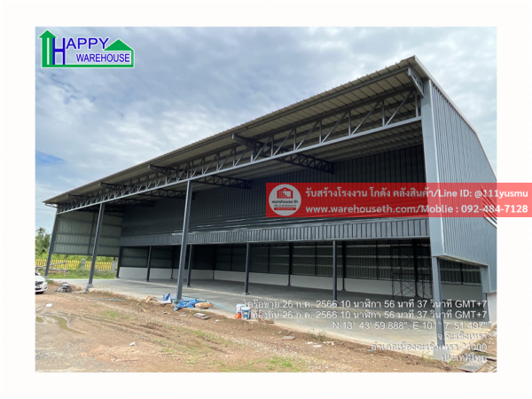 โกดังสำเร็จรูป HW-H 18x30x6.4 เมตร: การสร้างสรรค์ผลงานที่ยอดเยี่ยมในจังหวัดฉะเชิงเทรา - Image 4