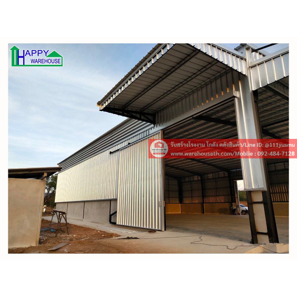 ผลงานโกดังสำเร็จรูป hw h ขนาด 20x25x6 เมตร