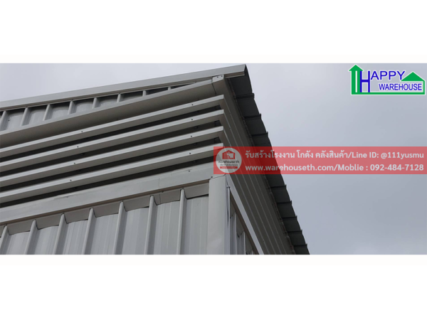 ผลงานโกดังสำเร็จรูป hw h 15x25x6.4 เมตร