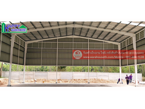 ผลงานโกดังสำเร็จรูป hw h 15x25x6.4 เมตร