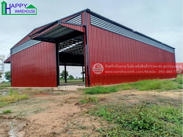 ผลงานโกดังสำเร็จรูป hw hc ขนาด 20x30x6.75 เมตร