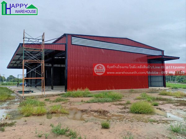 ผลงานโกดังสำเร็จรูป hw hc ขนาด 20x30x6.75 เมตร