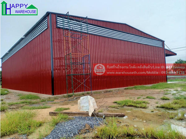 ผลงานโกดังสำเร็จรูป hw hc ขนาด 20x30x6.75 เมตร