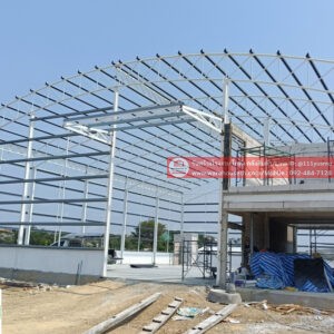 ผลงานโกดังสำเร็จรูป hw hcc ขนาด 20x25x7 เมตร