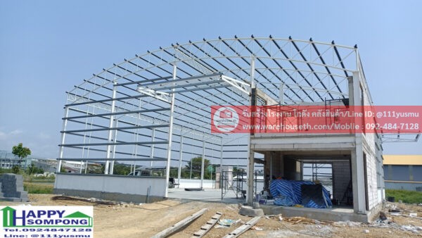 ผลงานโกดังสำเร็จรูป hw hcc ขนาด 20x25x7 เมตร