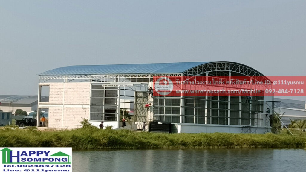 ผลงานโกดังสำเร็จรูป hw hcc ขนาด 20x25x7 เมตร