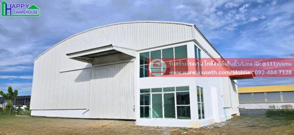 ผลงานโกดังสำเร็จรูป hw hcc ขนาด 20x25x7 เมตร